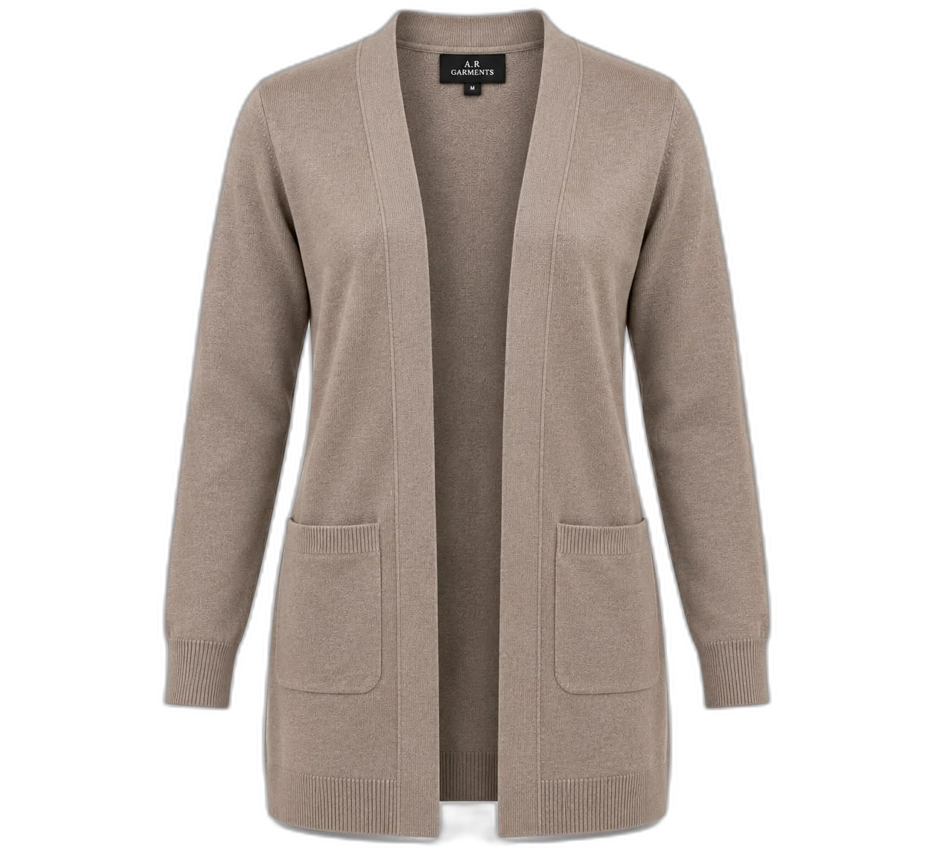 Taupe Longline Cardigan