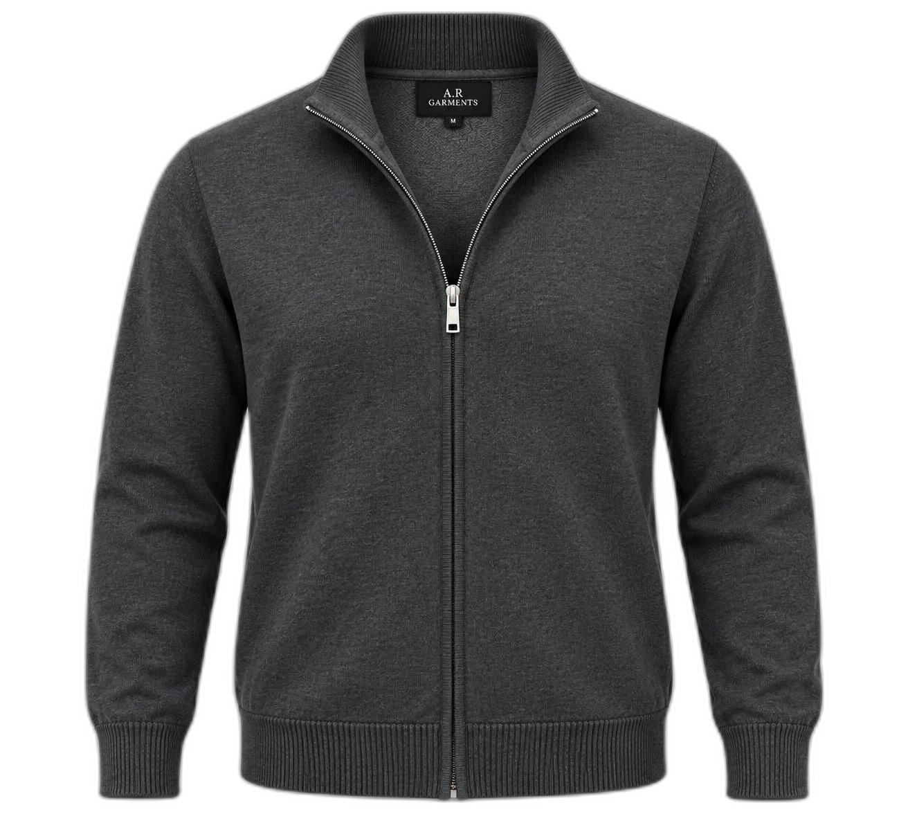 Charcoal Zip Cardigan