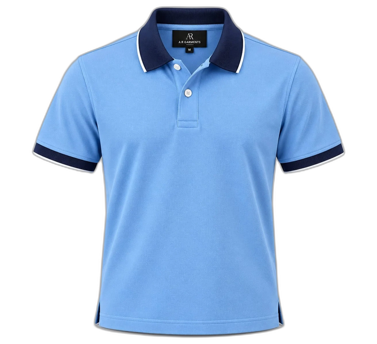 Sky Blue Contrast Polo