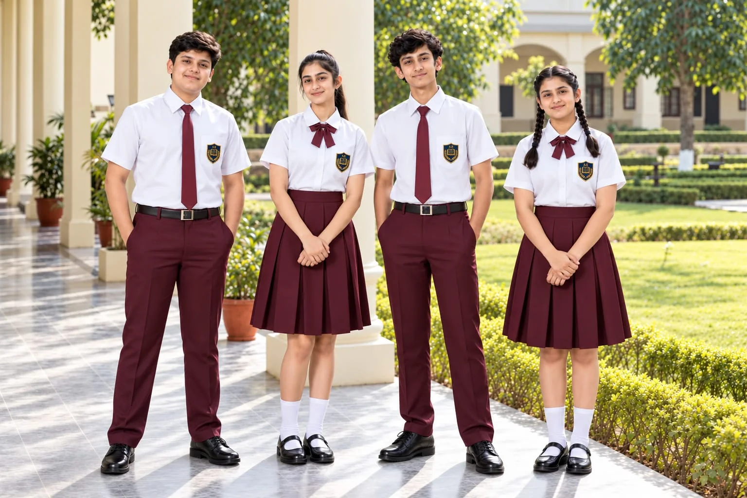 AR Garments School Uniform Showcase — Maroon & White Assembly
