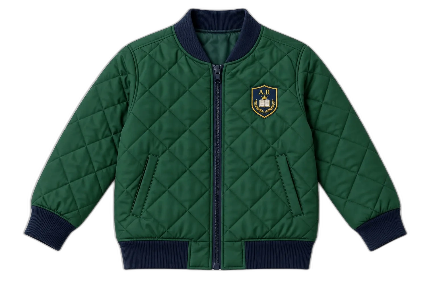 Bottle green hooded fleece
