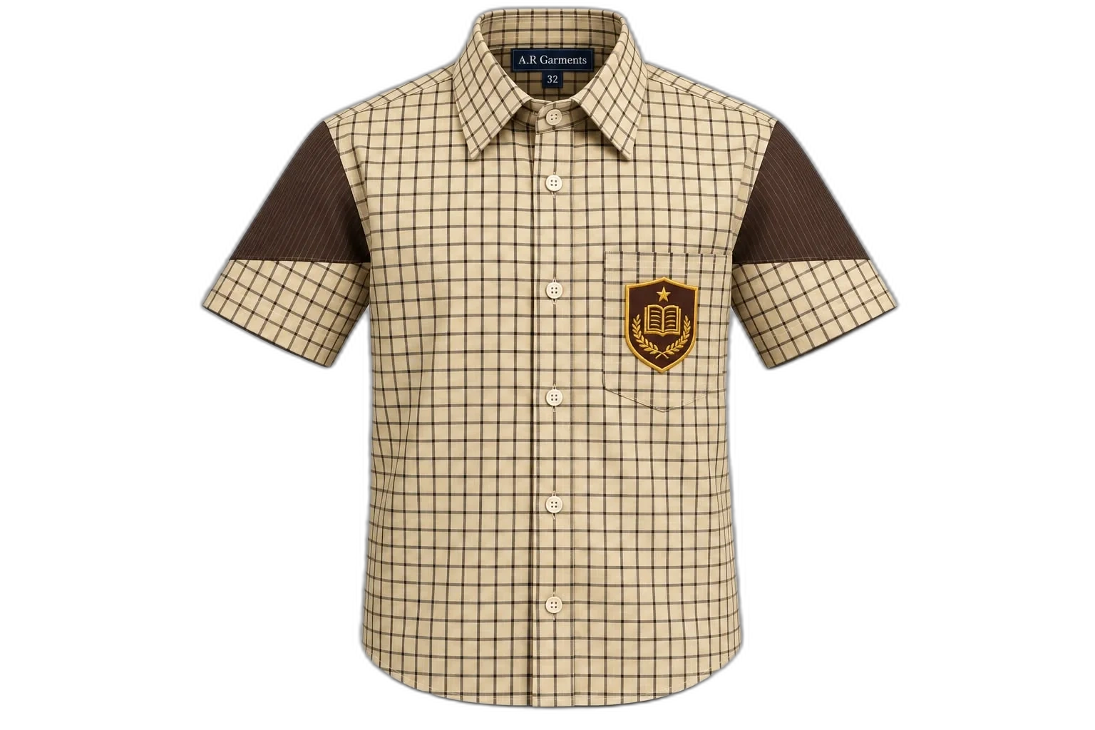 Khaki Checked shirts