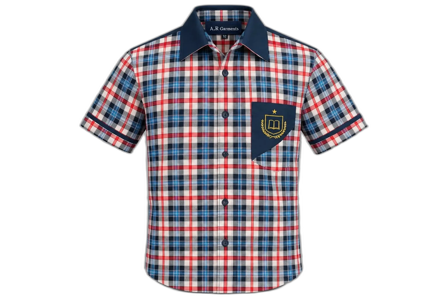 Lavender Half-Sleeve School Shirts