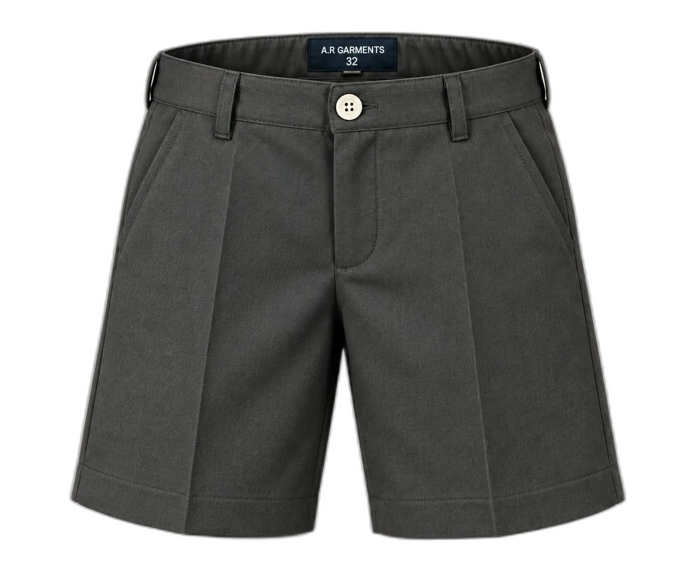 Charcoal adjustable-waist shorts