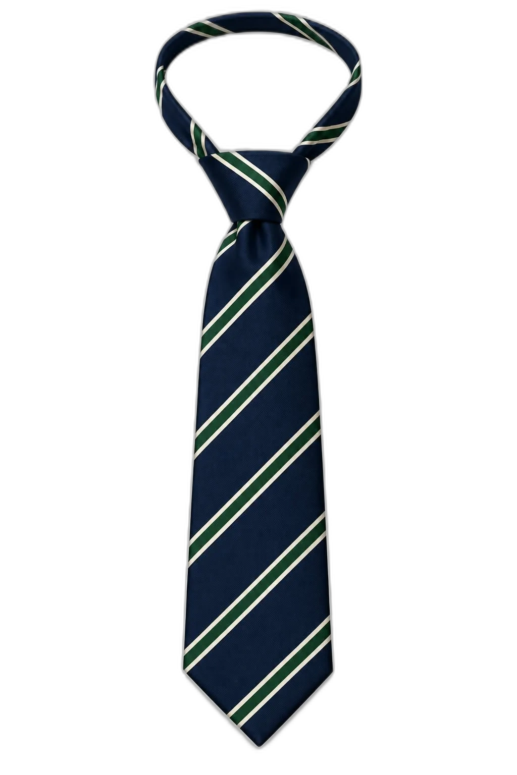 Navy and gold stripe tie
