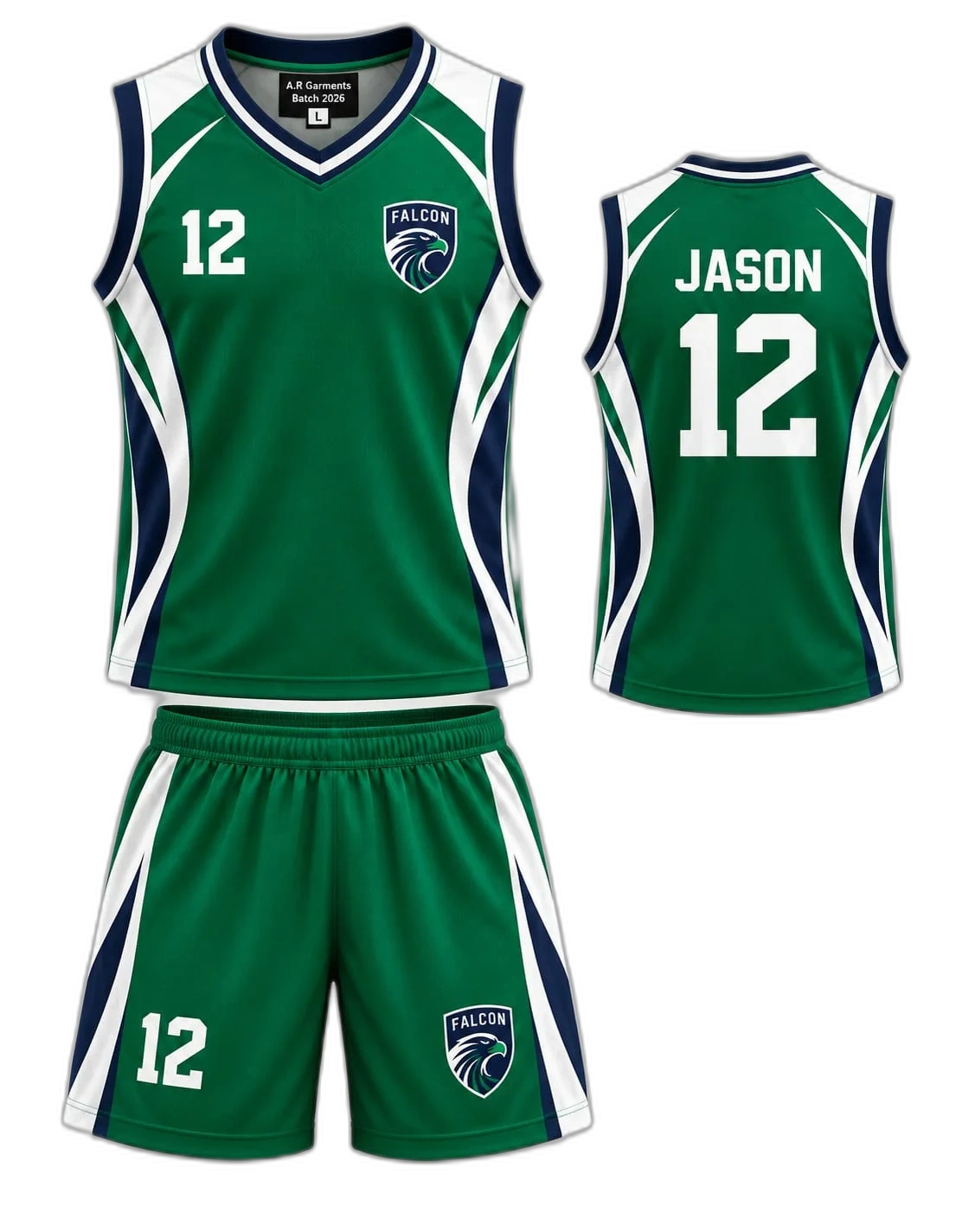 Emerald Contrast Basketball Jersey