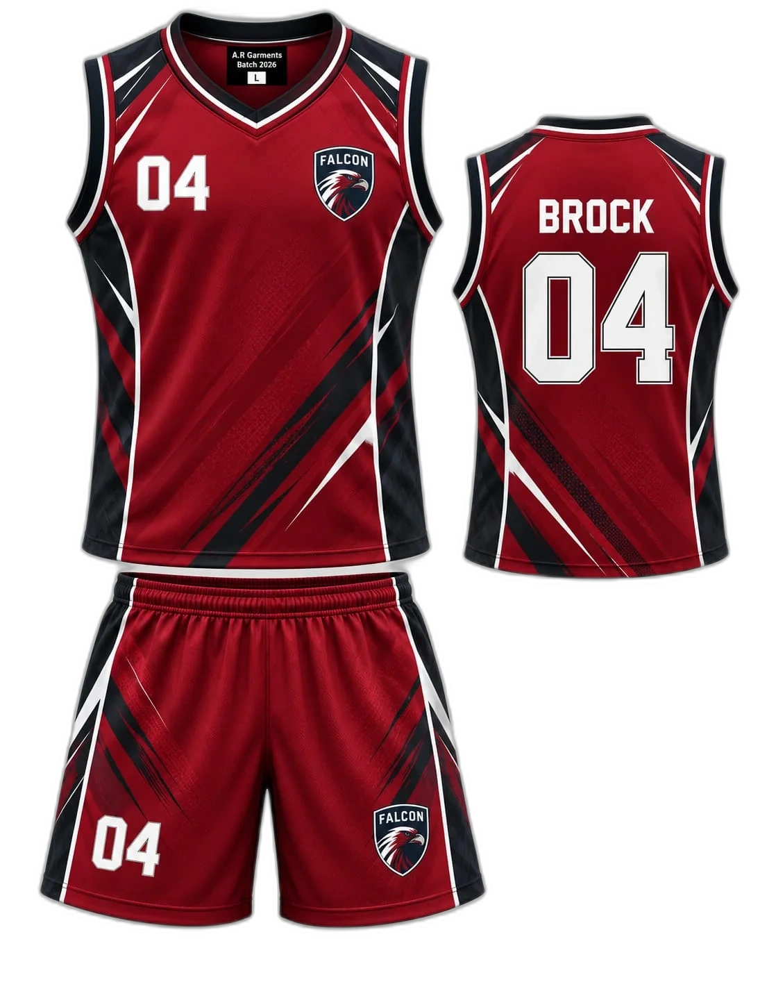 Burgundy Court Basketball Jersey
